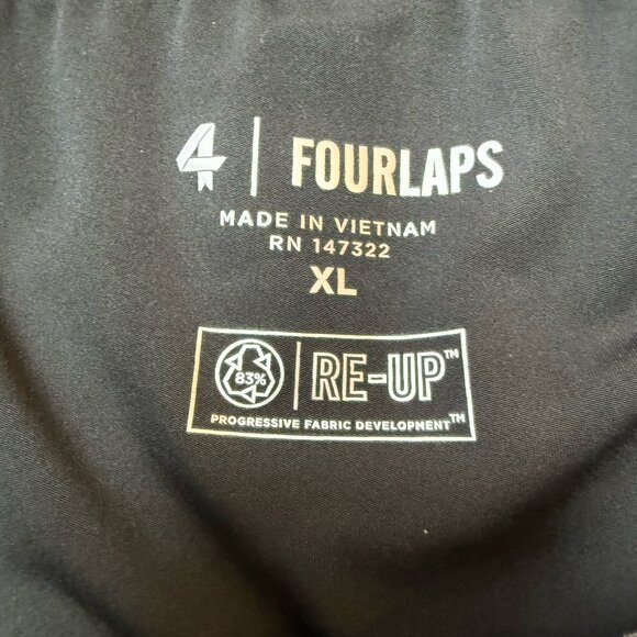 Fourlaps Athletic Running Shorts Lined Training Gym Workout Gray Black Mens XL - Picture 8 of 8